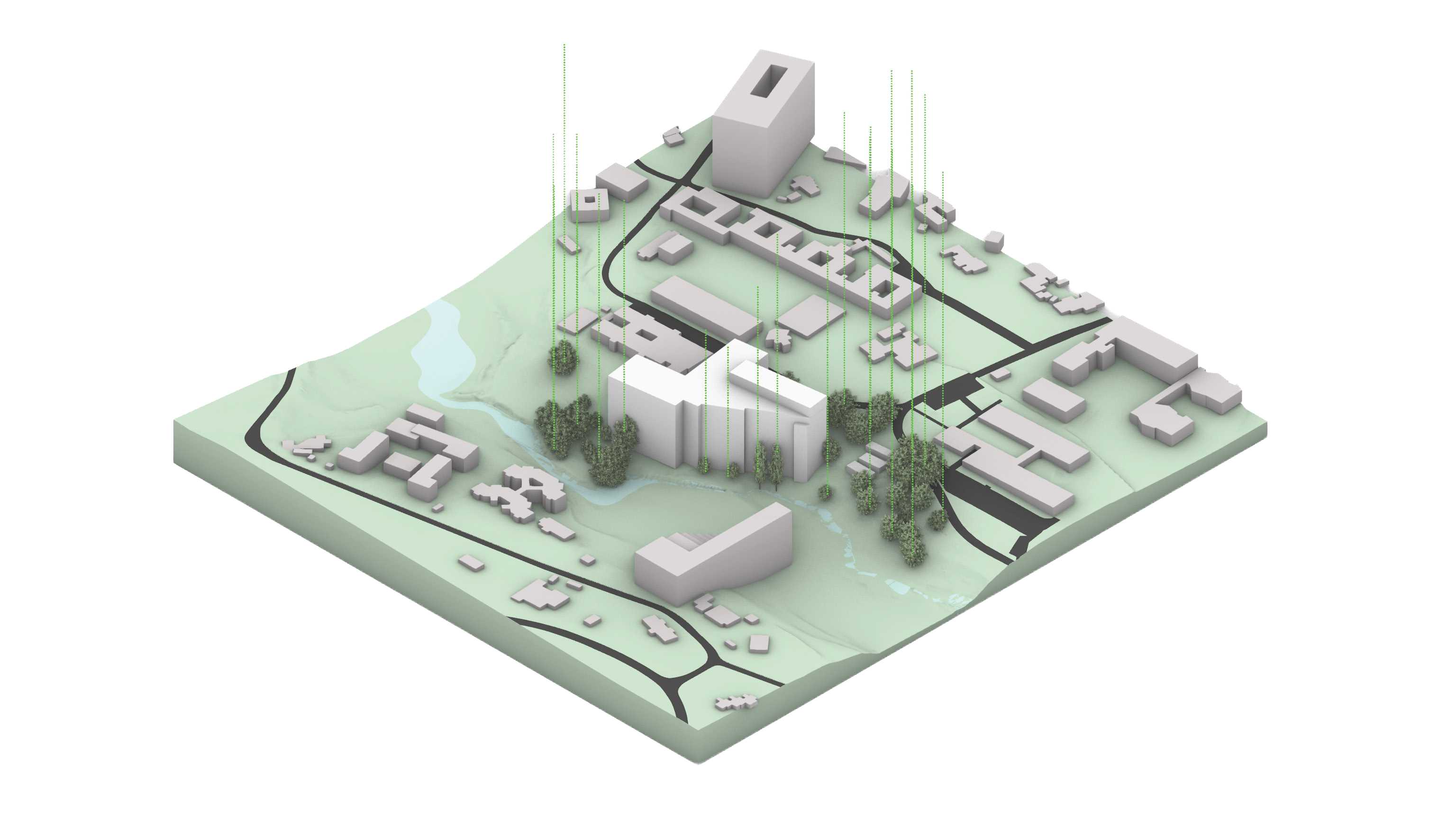 Integration of existing trees